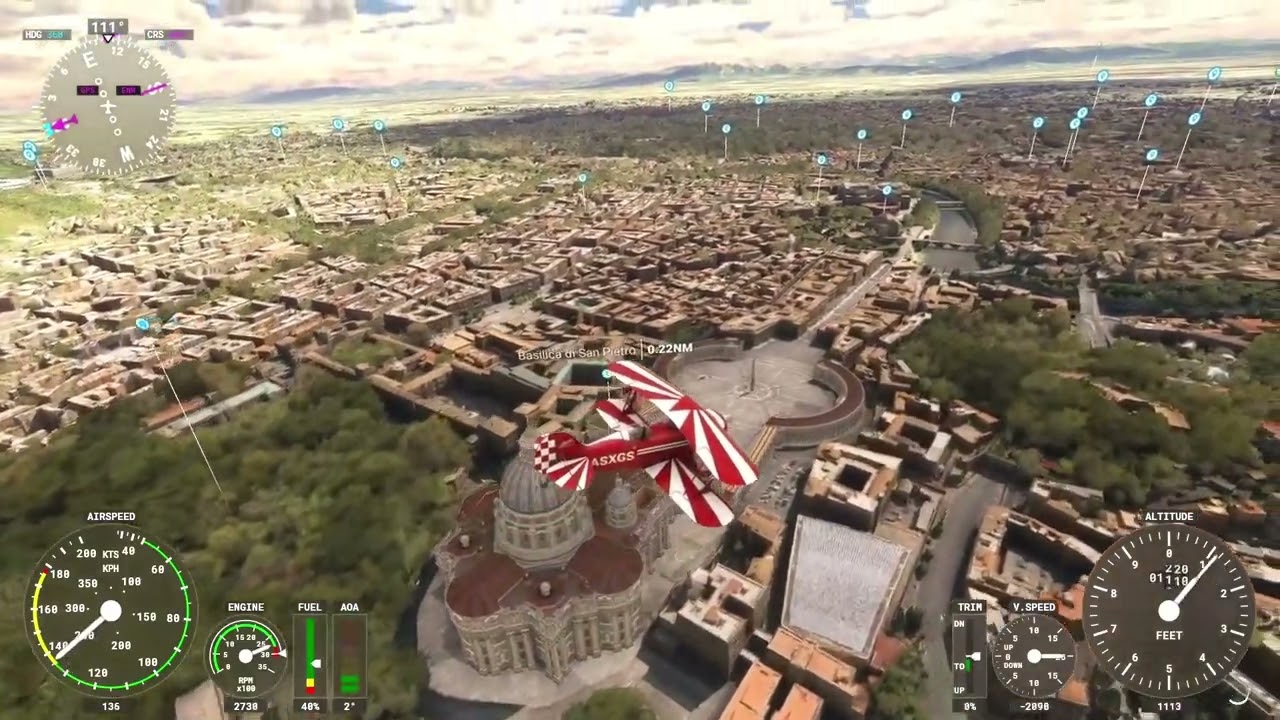 Roma Italy - Flight Simulator Gameplay | 2024