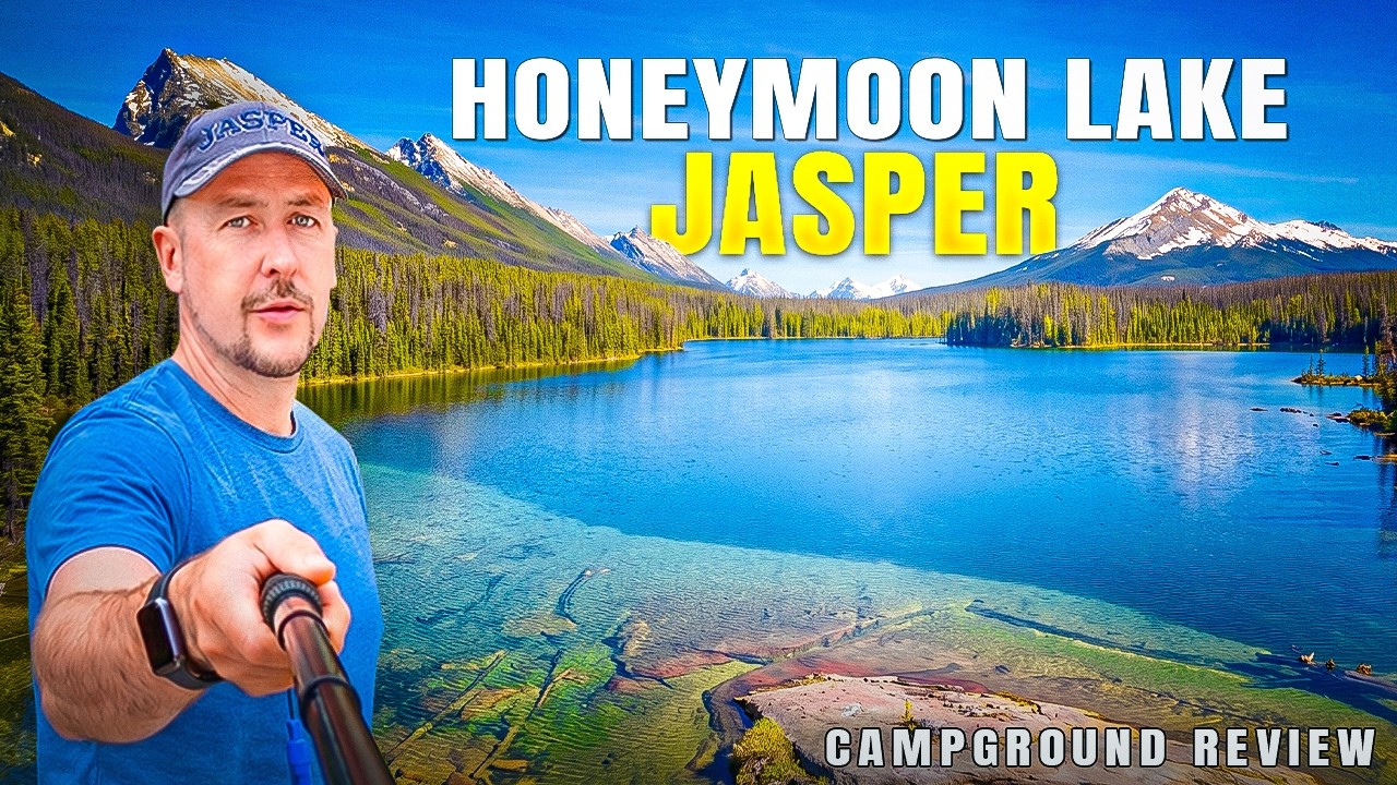 The Most Beautiful Campsite views in Jasper: Honeymoon Lake