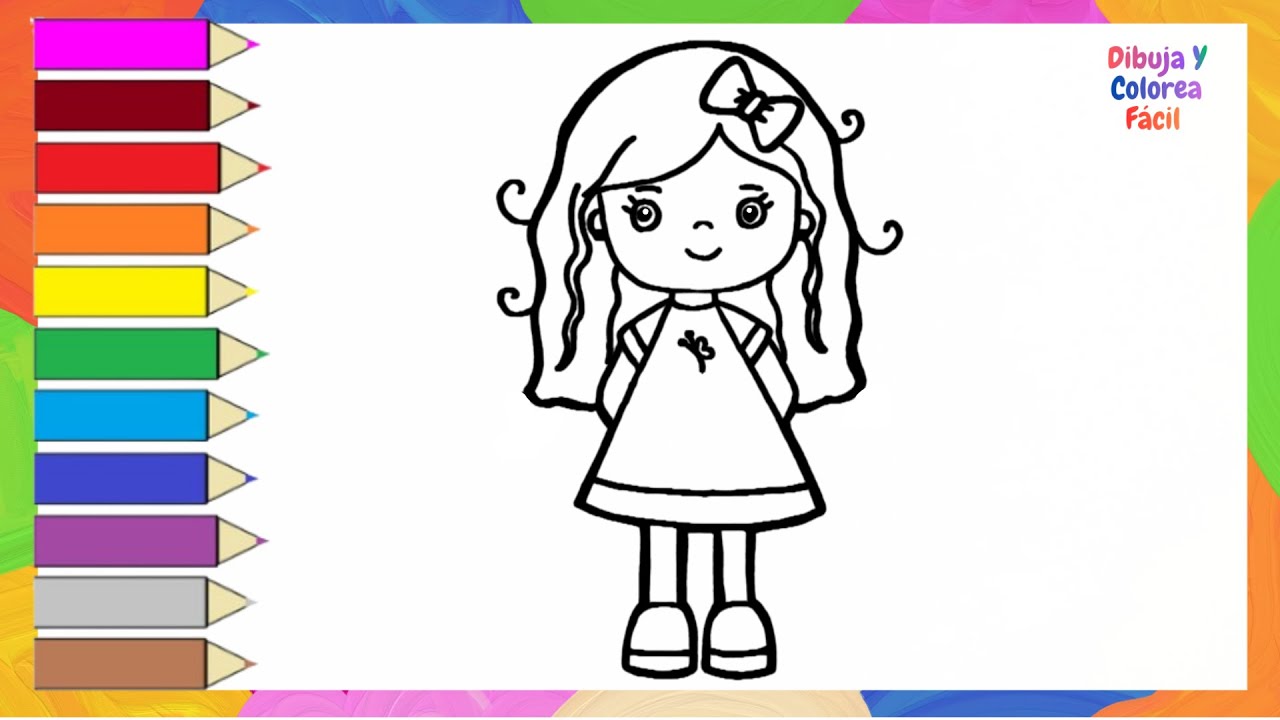 👧C&oacute;mo Dibujar Una Mu&ntilde;eca F&aacute;cil|Dibujos Para Ni&ntilde;os