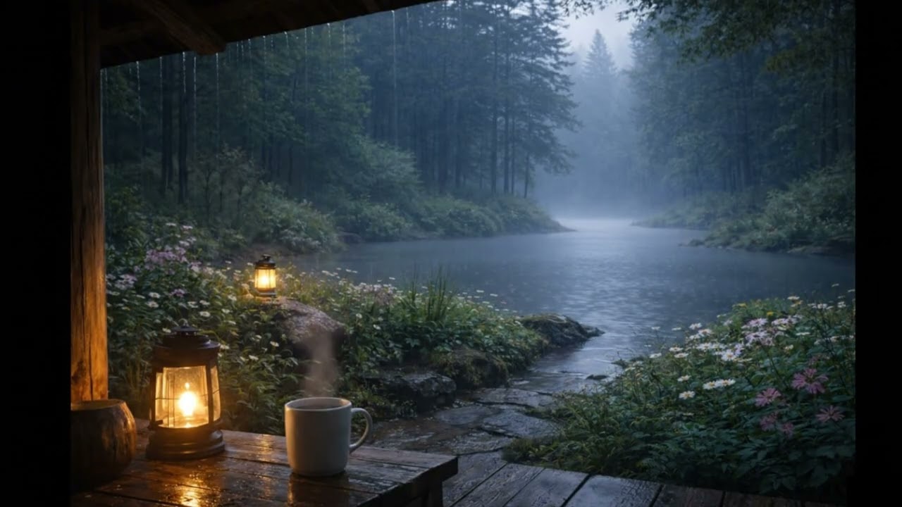 Rain Sounds on a Cozy Porch in the Forest 🌧️ Relaxing Rain for Sleeping, Studying & Stress Relief