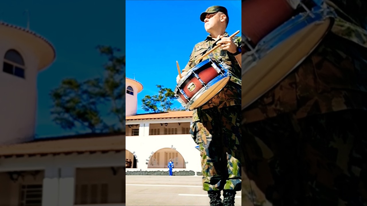 🪖TREINAMENTO DE MARCHA ! #drums #snare #obrasilroda #militar  #fab #bateria #caixa #batera  #drummer