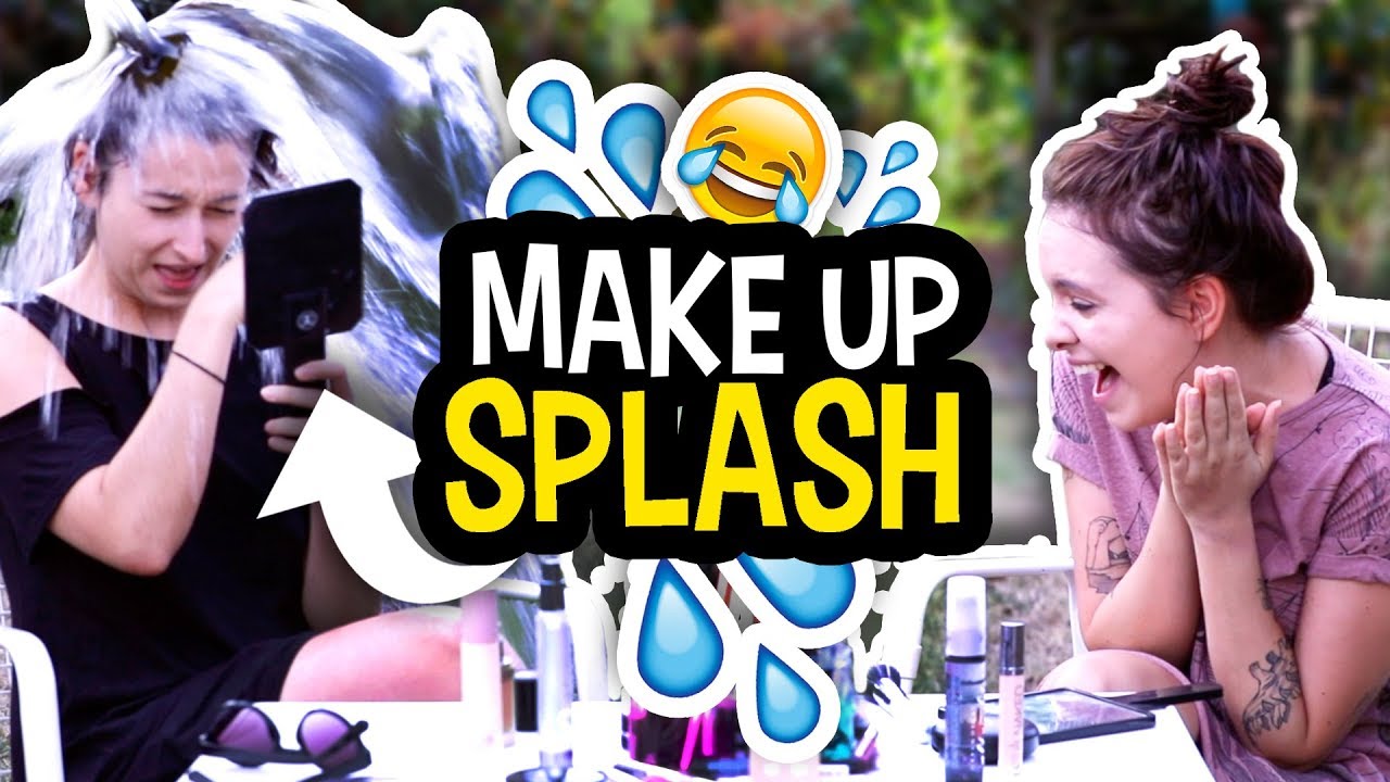 WISSEN oder WASSER!! 😂💦- wir spielen MAKEUP SPLASH!! 😂