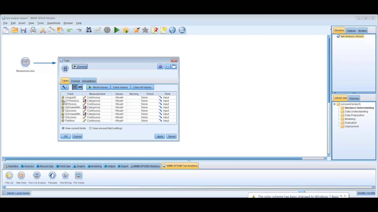 04 Set Node Parameters for Text Analysis in IBM SPSS Modeler