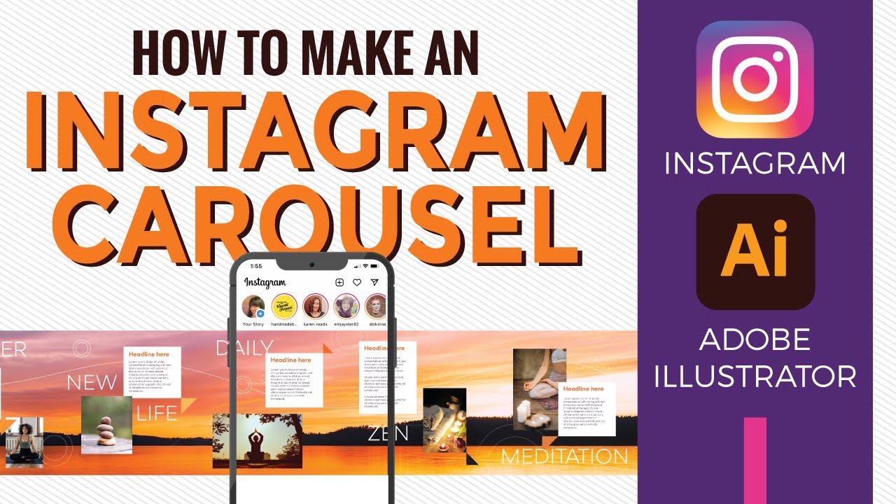 Как создать бесшовную карусель в Instagram в Adobe Illustrator