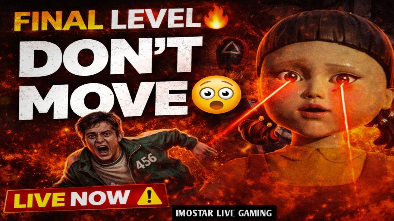 🛑 SQUID GAME 🔥 LAST LEVEL DON'T MOVE SURVIVAL | RED LIGHT GREEN LIGHT LIVE #challenge