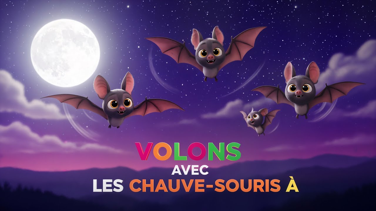 🦇 Les Petites Chauves-Souris Magiques ✨ | Chanson d’Halloween pour Enfants | Comptine Rigolote