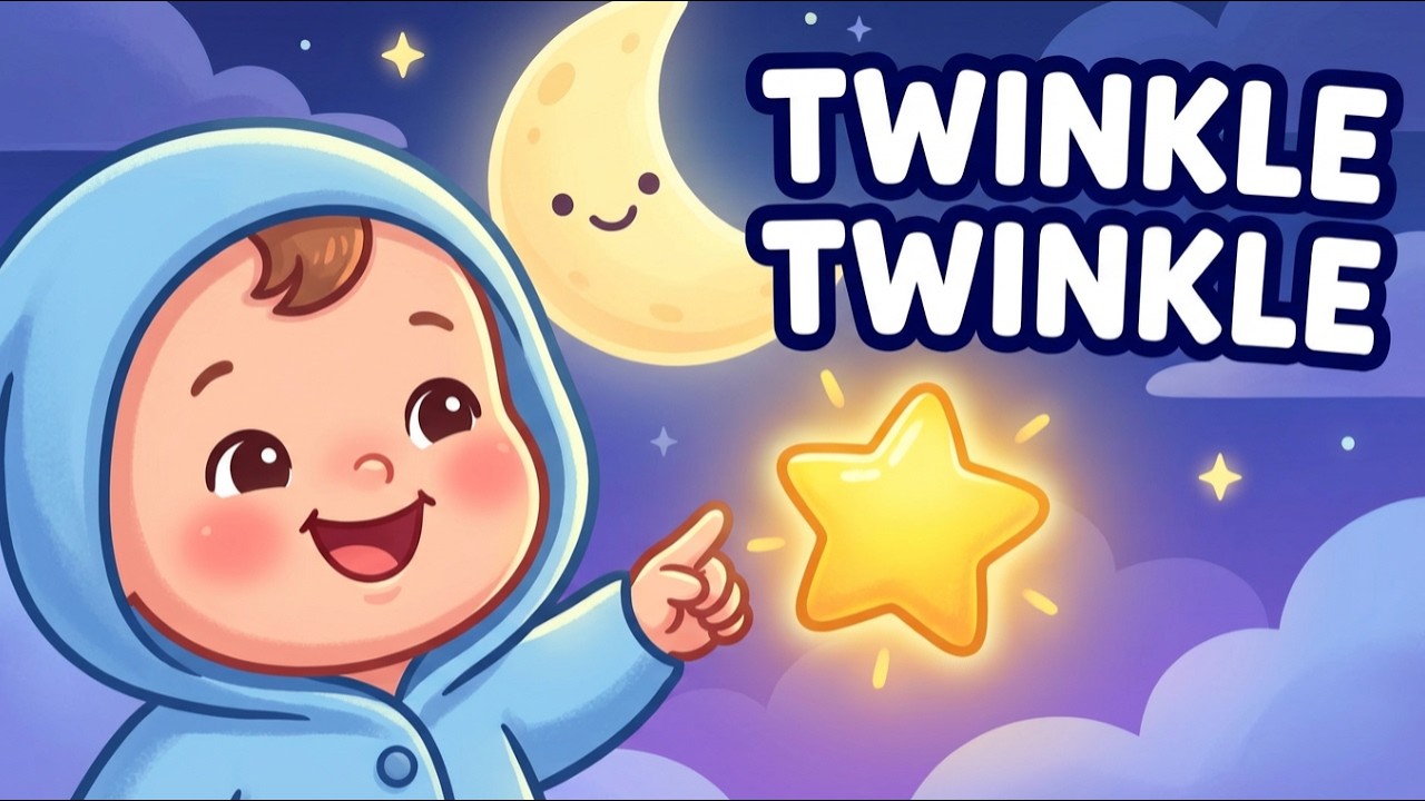 Twinkle Twinkle Little Star 🌟 | Bedtime Lullaby for Babies | Calm Nursery Rhyme for Toddlers