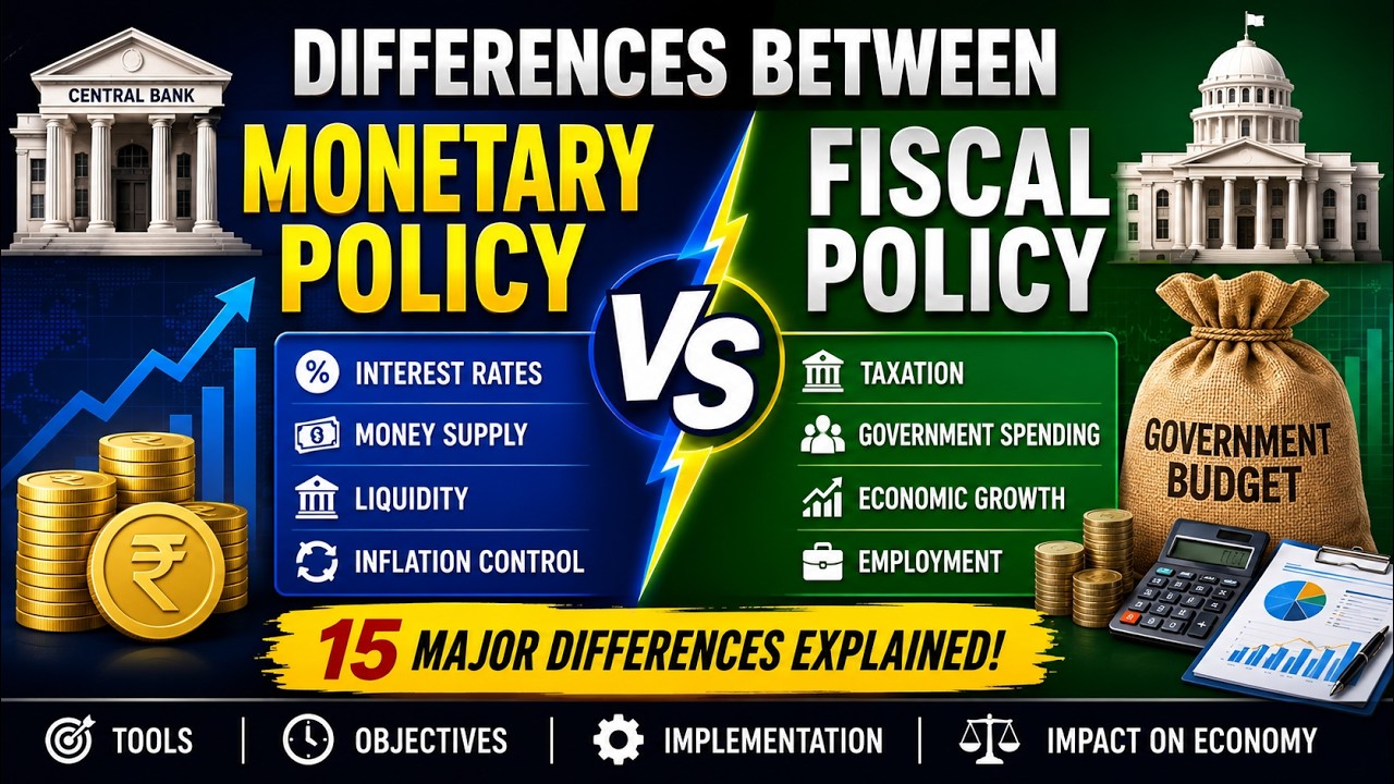 Differences between Monetary Policy and Fiscal Policy