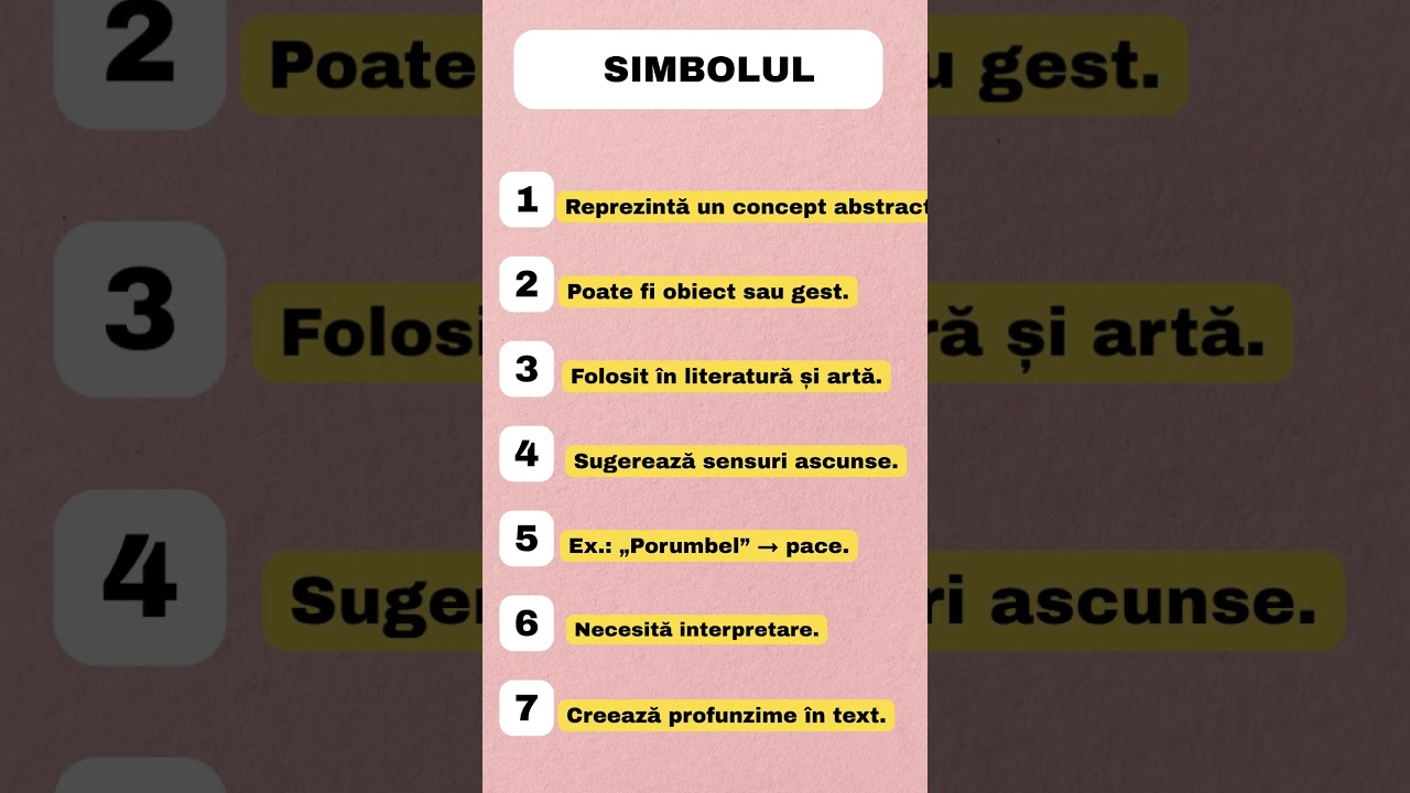 Simbolul &ndash; C&acirc;nd un cuv&acirc;nt ascunde o lume &icirc;ntreagă#Simbolul #LiteraturaRomana #FiguriDeStil