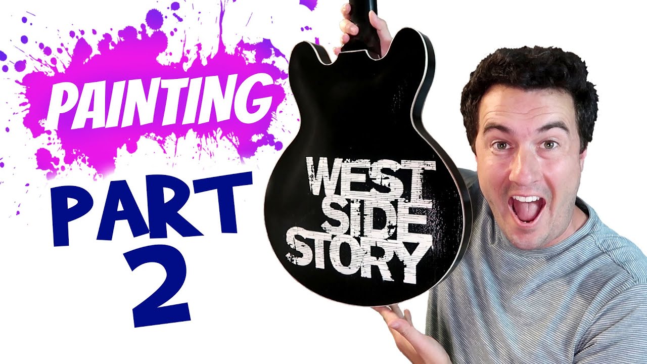 Painting a West Side Story Guitar for Rachel Zegler - PART 2!