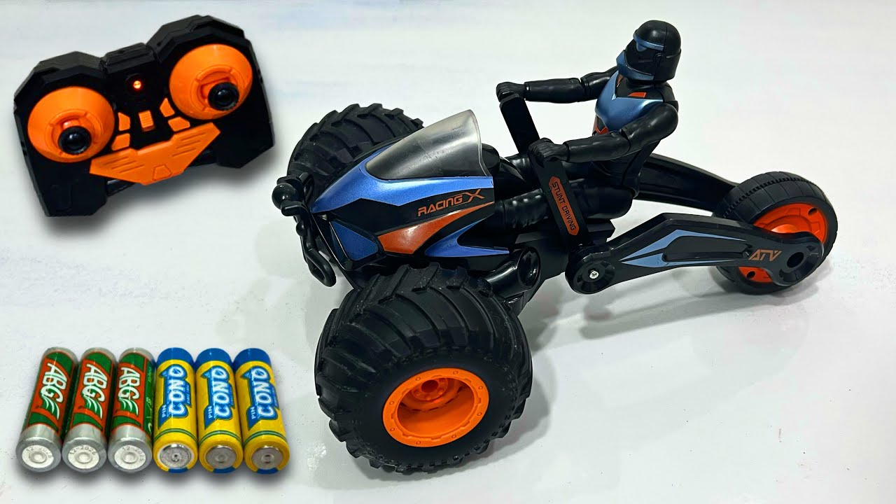Unboxing Stunt Racing 2.4G RC Control, Blue RC Police Car, Bot Robot Pioneer, Gear Stunt Car 6+
