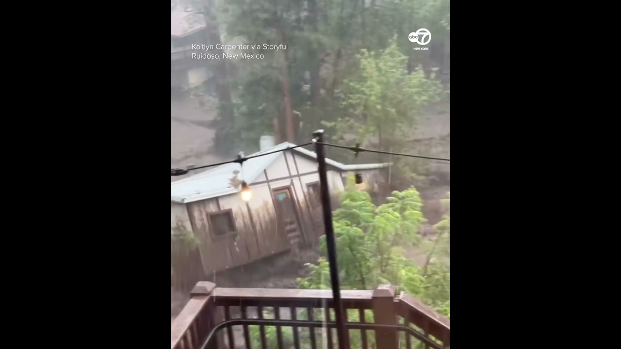 Dramatic Moment House is Swept Down River in Flash Flood Emergency