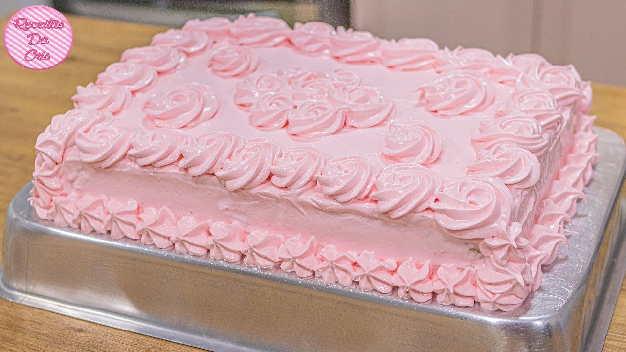 BOLO DE ANIVERSÁRIO CASEIRO ECONÔMICO 3,5 KG - PASSO A PASSO  - RECEITAS DA CRIS