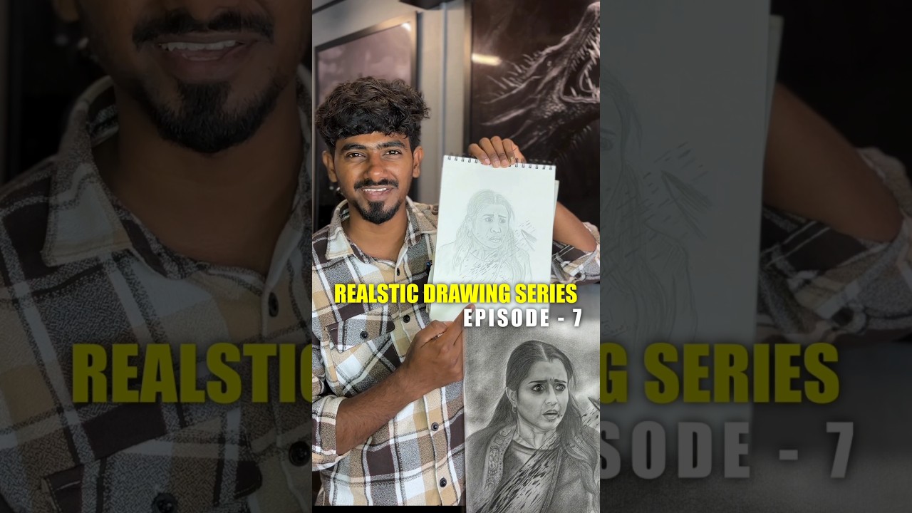 Trisha Drawing | Realistic Drawing Series - Episode 8| Artist TamilSuresh | #drawing #shortsfeed