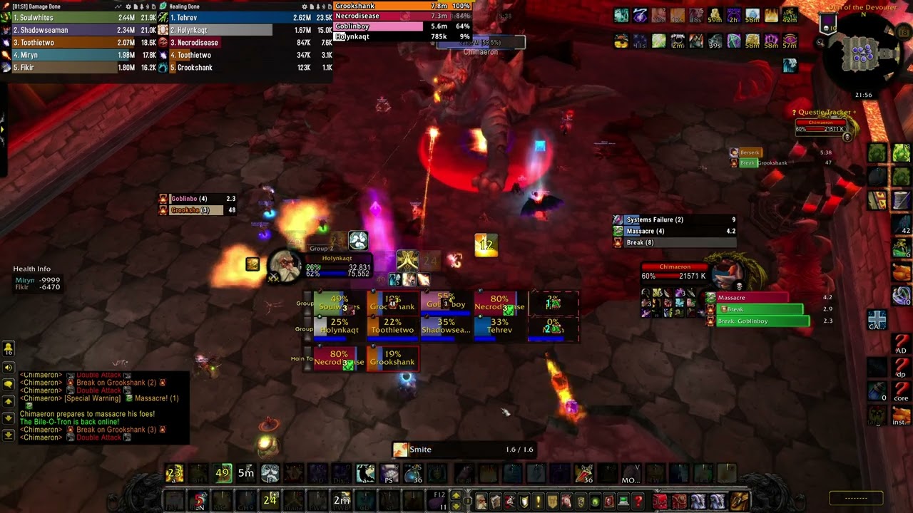 Wow Classic Cataclysm Disc Priest PoV Chimaeron 10 Man Heroic Kill