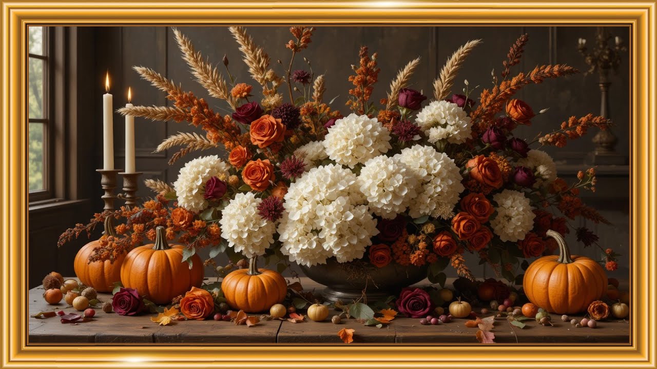 Luxurious Autumn Harvest Elegance | Art Frame Screensaver | 4K TV Wallpaper