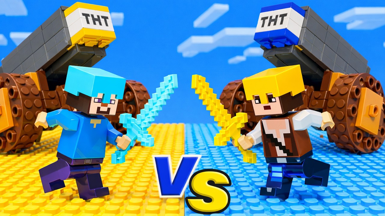 TNT WAR! The SECRET when the Bomb EXPLODED 💥 | LEGO Minecraft Animation