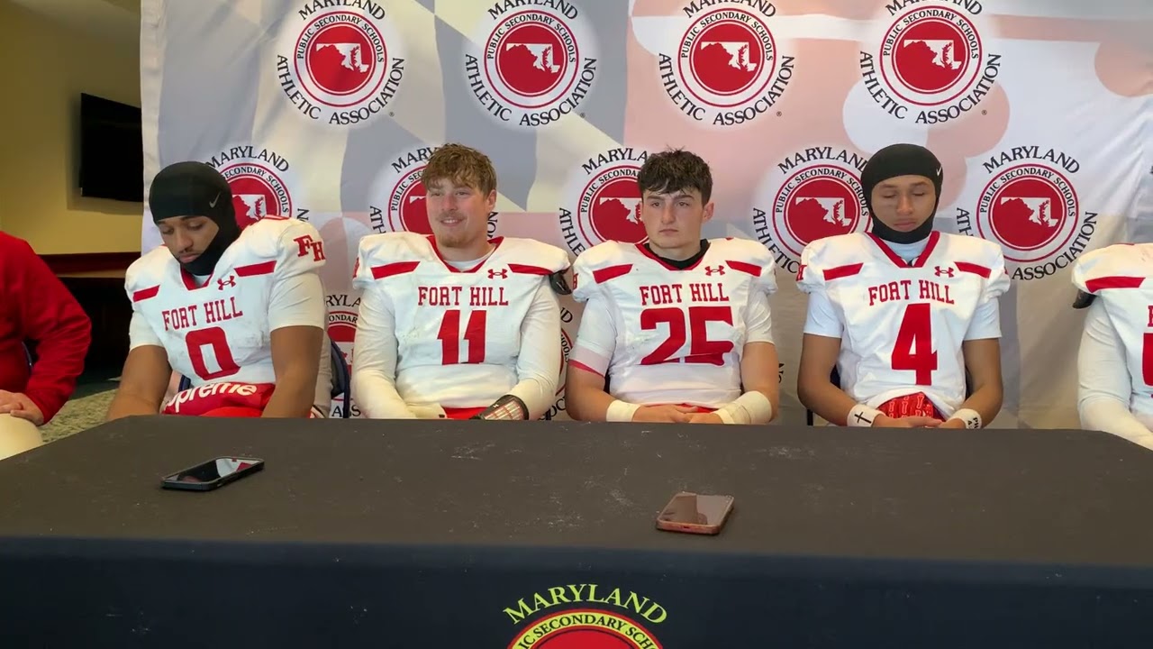 Fort Hill football press conference Maryland Class 1A  state championship 12/6/25