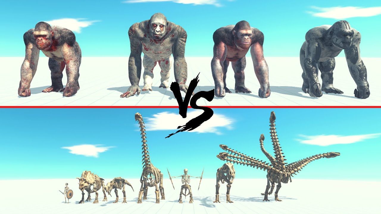 Goro The Giant Team Vs Skeleton Faction ARBS | Animal Revolt Battle Simulator