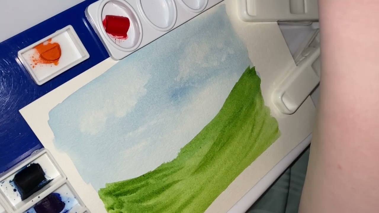 Sap and Prussian #watercolorart landscape