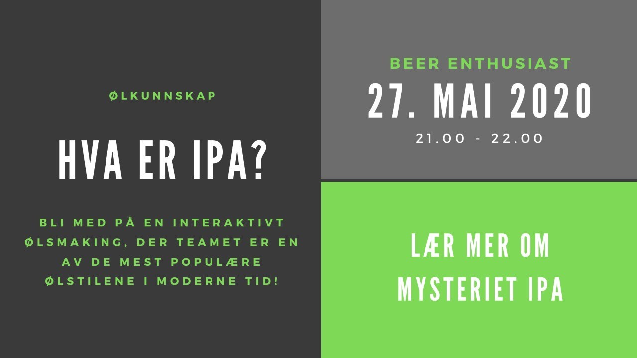 &Oslash;lkurs online - Hva er IPA?