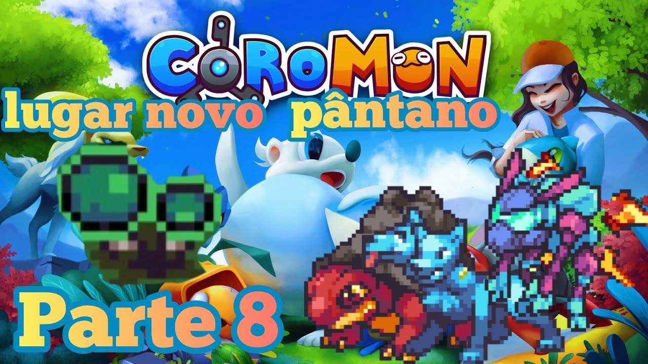 coromon parte 8:novo lugar  que e o pântano, e cogumelos para fazer receitas de itens 