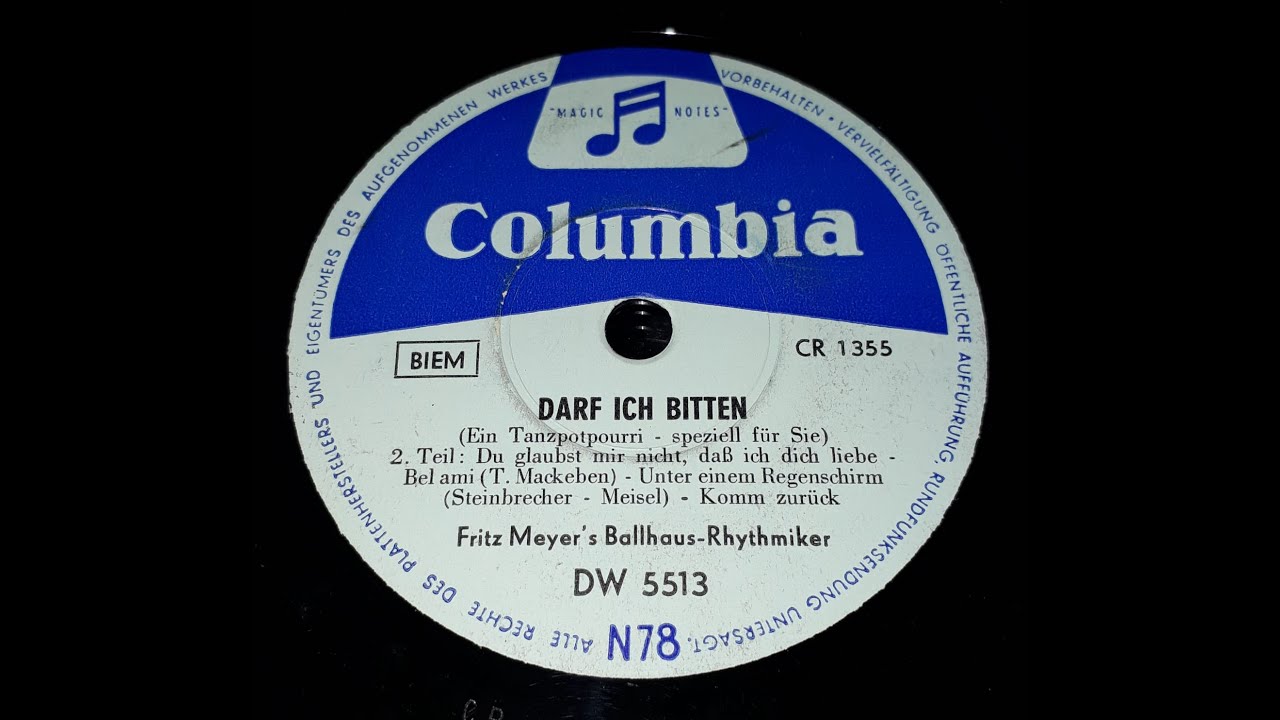 Darf ich bitten (Tanzpotpourri) II - Fritz Meyer Ballhaus Rhythmiker