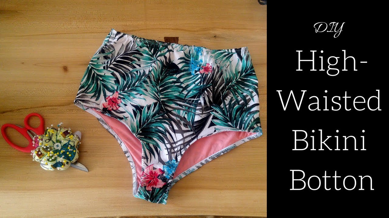 DIY EASY high waisted bikini bottoms (with pattern)