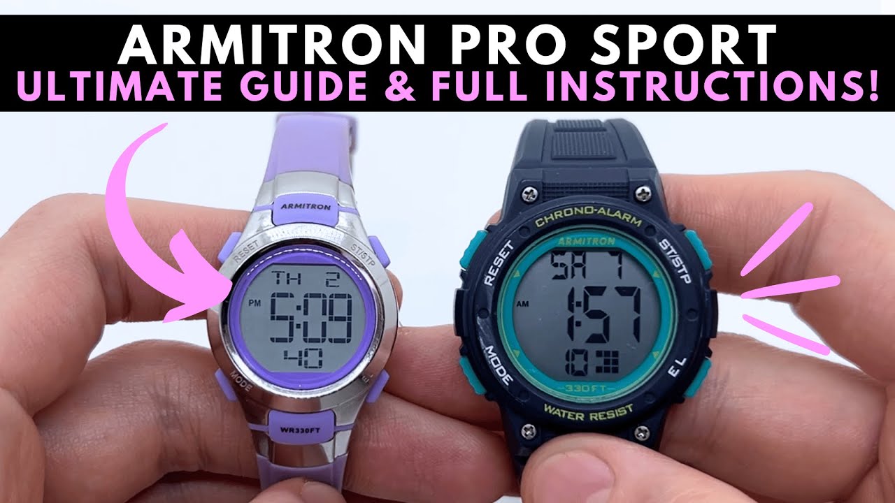 How to Set Up the 4-Button Armitron Pro Sport Watch | Ultimate Guide Manual and Instructions