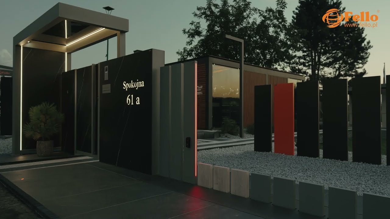 Fello Innowacyjna aluminiowa brama wjazdowa chowana w ziemi &ndash; nowoczesne rozwiązanie