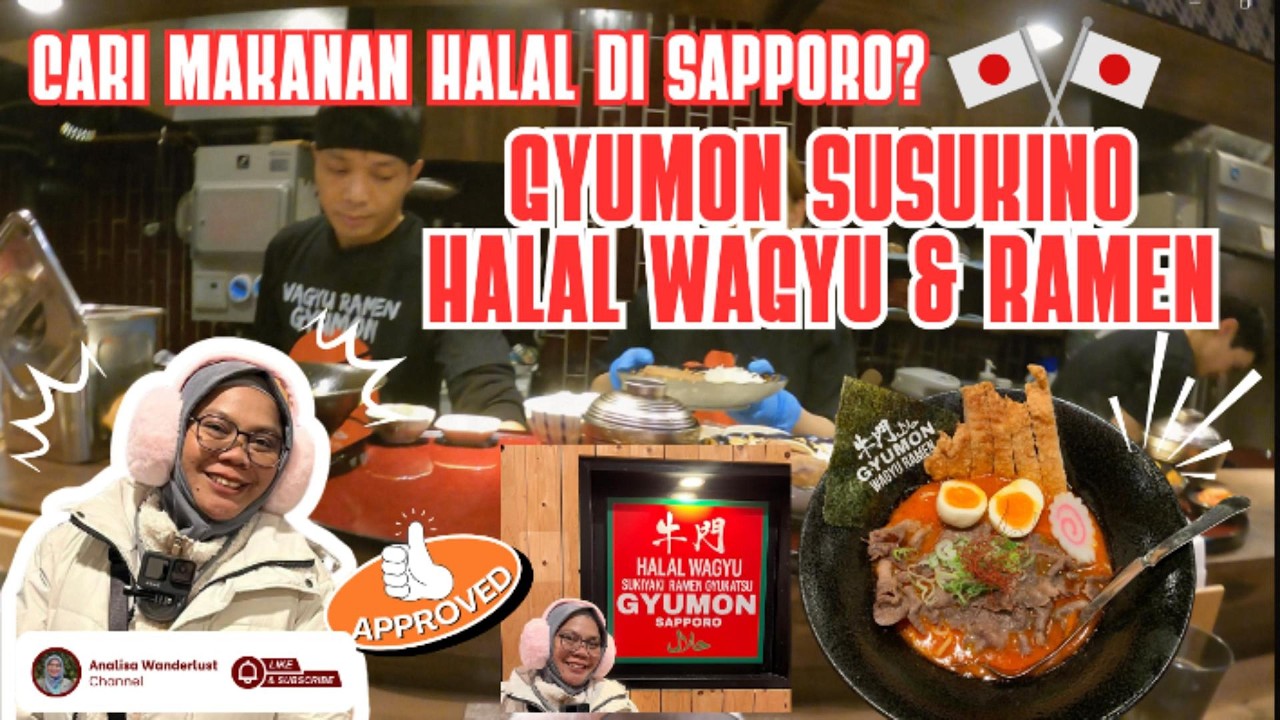 CARI MAKANAN HALAL DI SAPPORO II GYUMON Halal Wagyu Sukiyaki & Ramen #sapporo #hokkaido