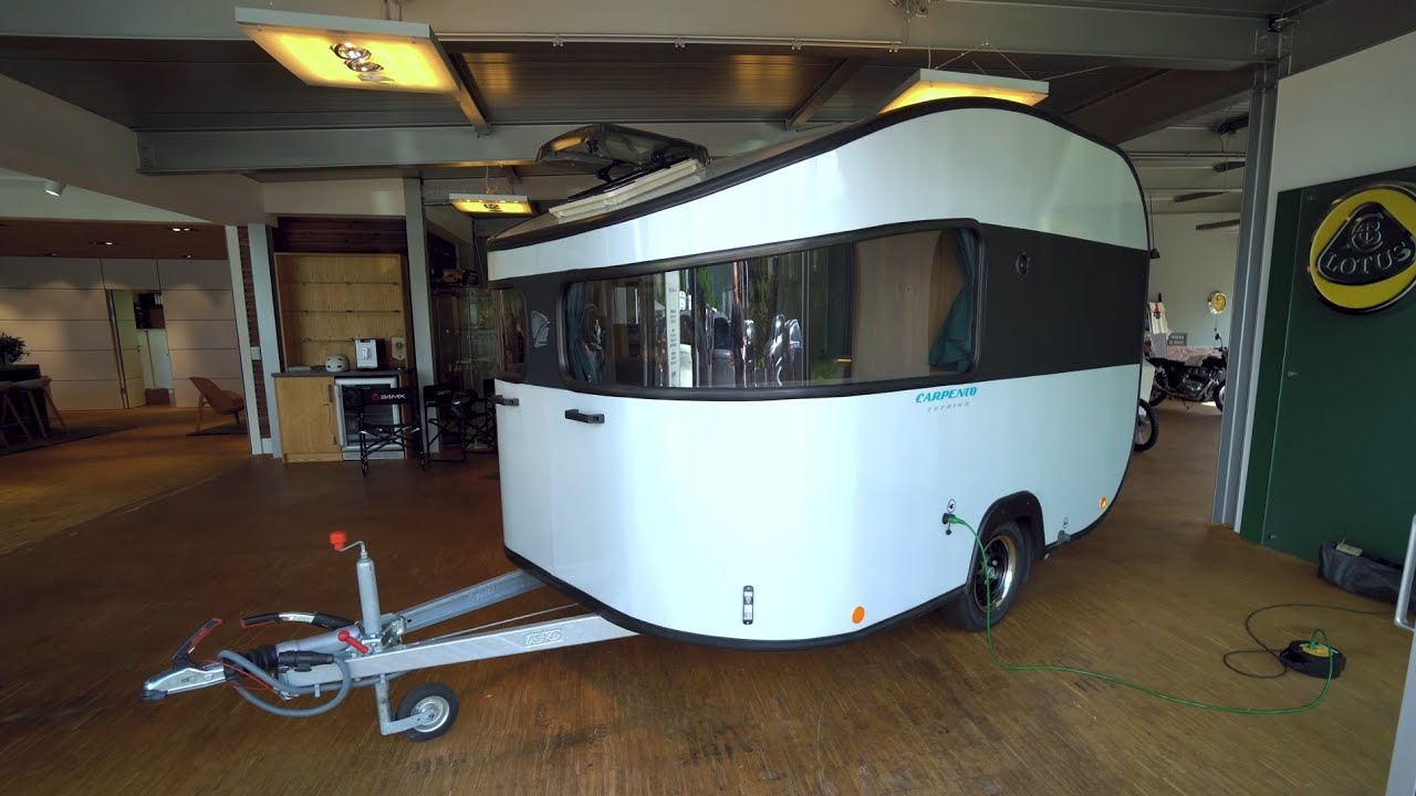 Weltkleinste Wohnwagen: Nur 540kg. Carpento 310 Caravan. Holzbau-Handarbeit. B-Führerschein
