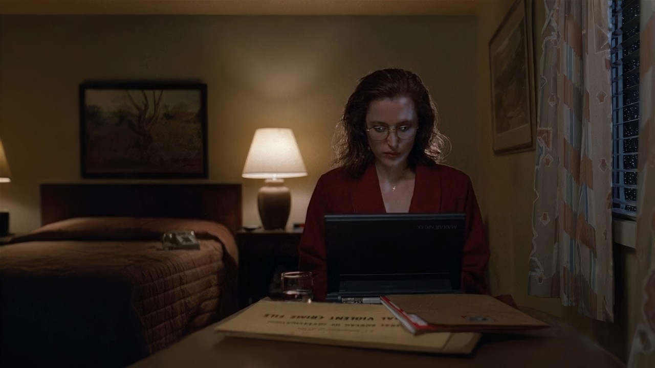 X-Files Nostalgic 90s Ambience | Scully Writing In A Motel Room | Muffled Rain, Cars, Calm Music