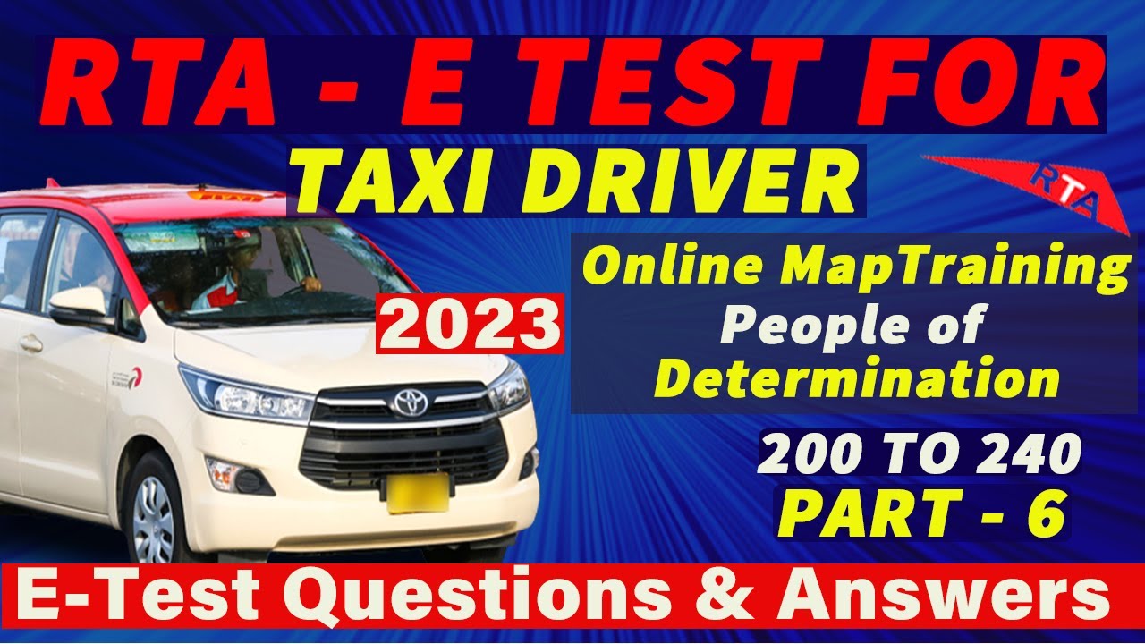 RTA E Test For Taxi Driver/E Test Part-6/)Online Map And People Of Determination/Rta E Test 2023.