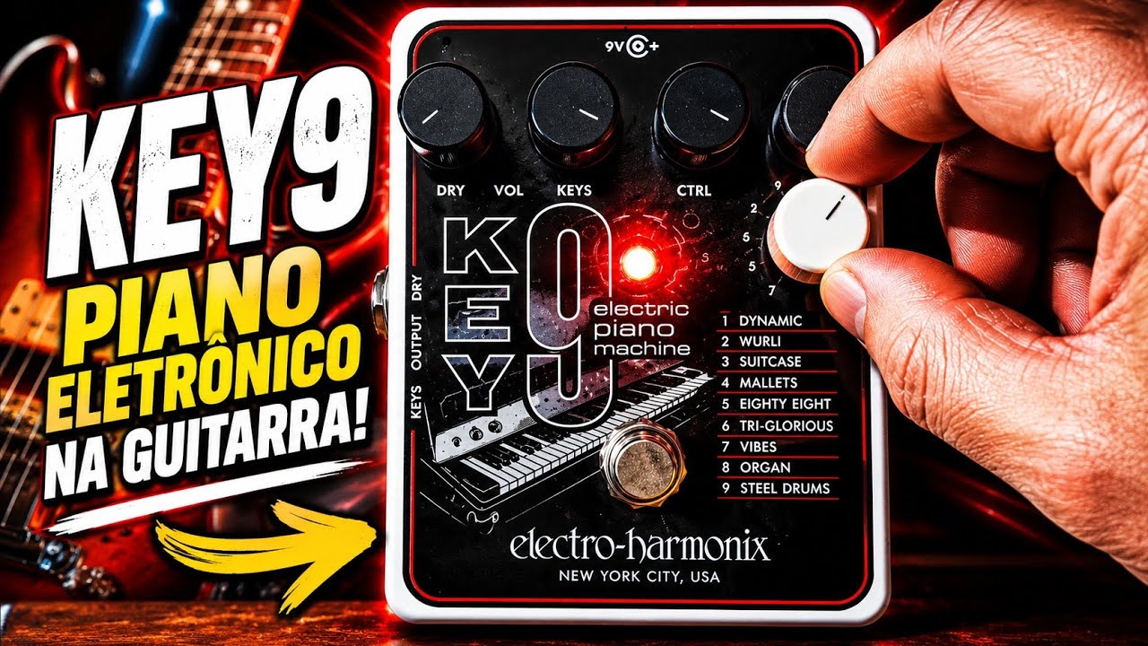 Pedal EHX Key9 Electric Piano Machine Electro-Harmonix para guitarra
