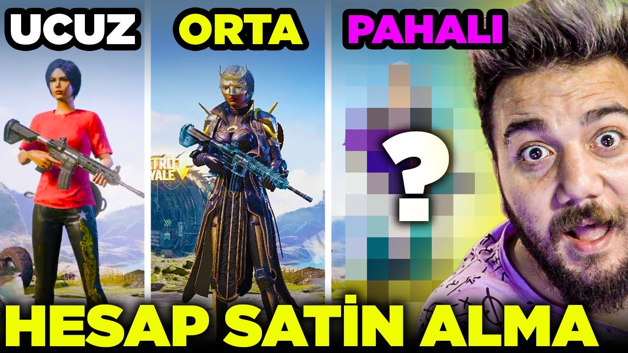 50 TL VS 2500 TL UCUZ ORTA PAHALI HESAP SATIN ALMA  - PUBG Mobile GGŞA