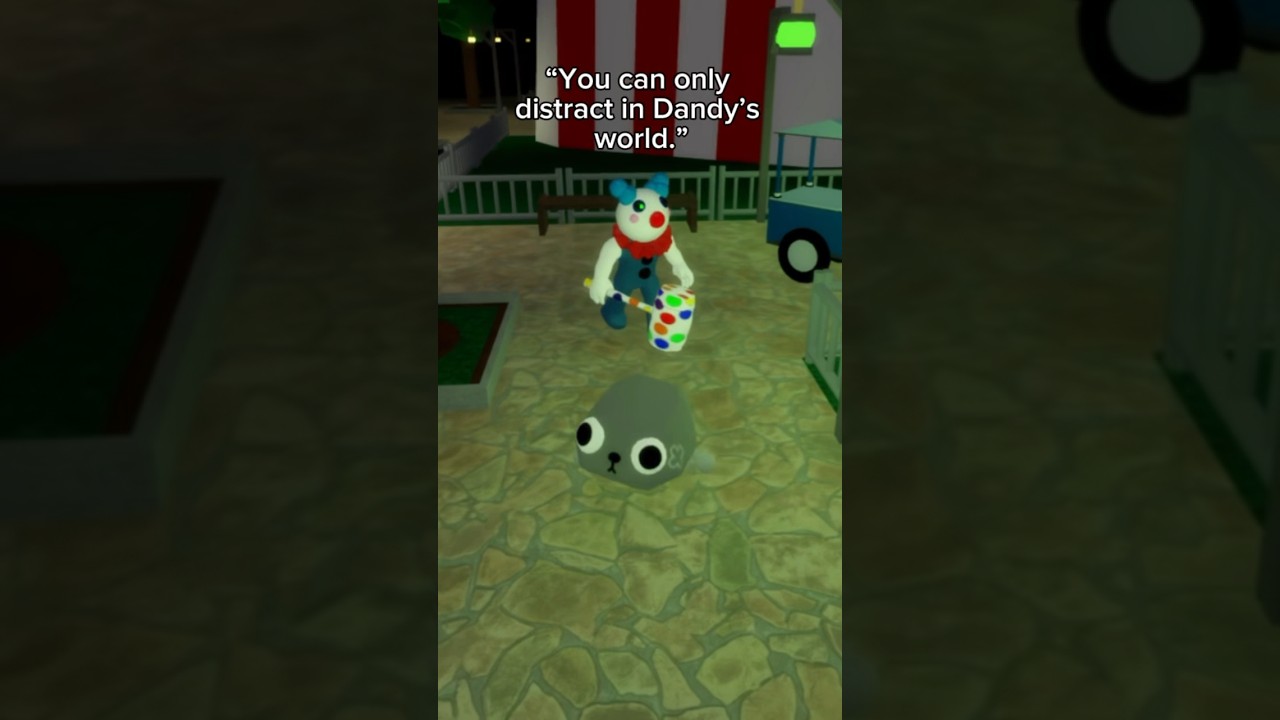 pebble can distract anywhereee | #dandysworld #roblox #fyp #shorts #piggy