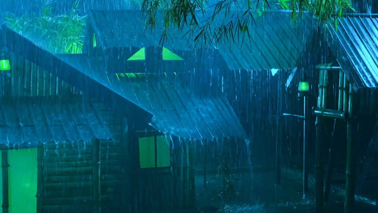The Deepest Healing Sleep in Only 3 Minutes | Long-Lasting Heavy Rain on a Tin Roof for Sleep