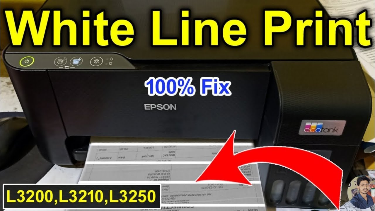 Epson L3210, L3250 Printing Lining Problem || Epson Printing White Lining
