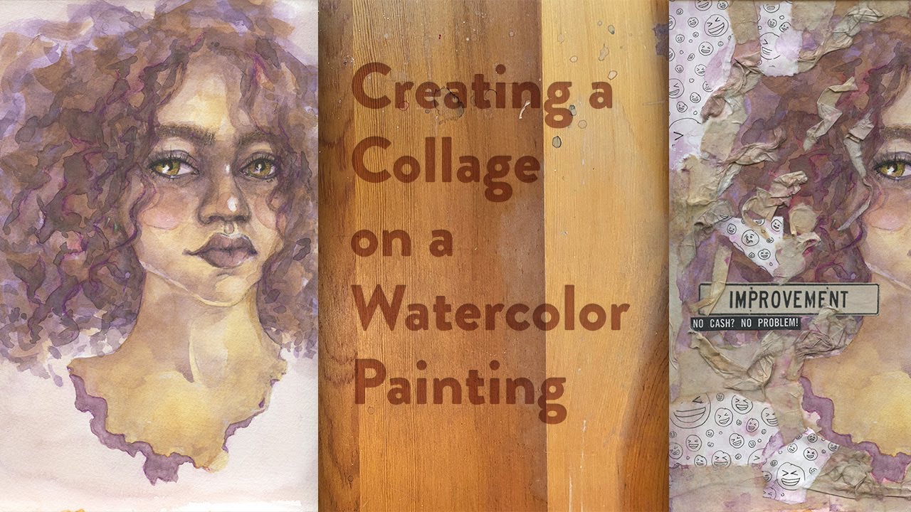 Creating a Collage on a Watercolor Painting