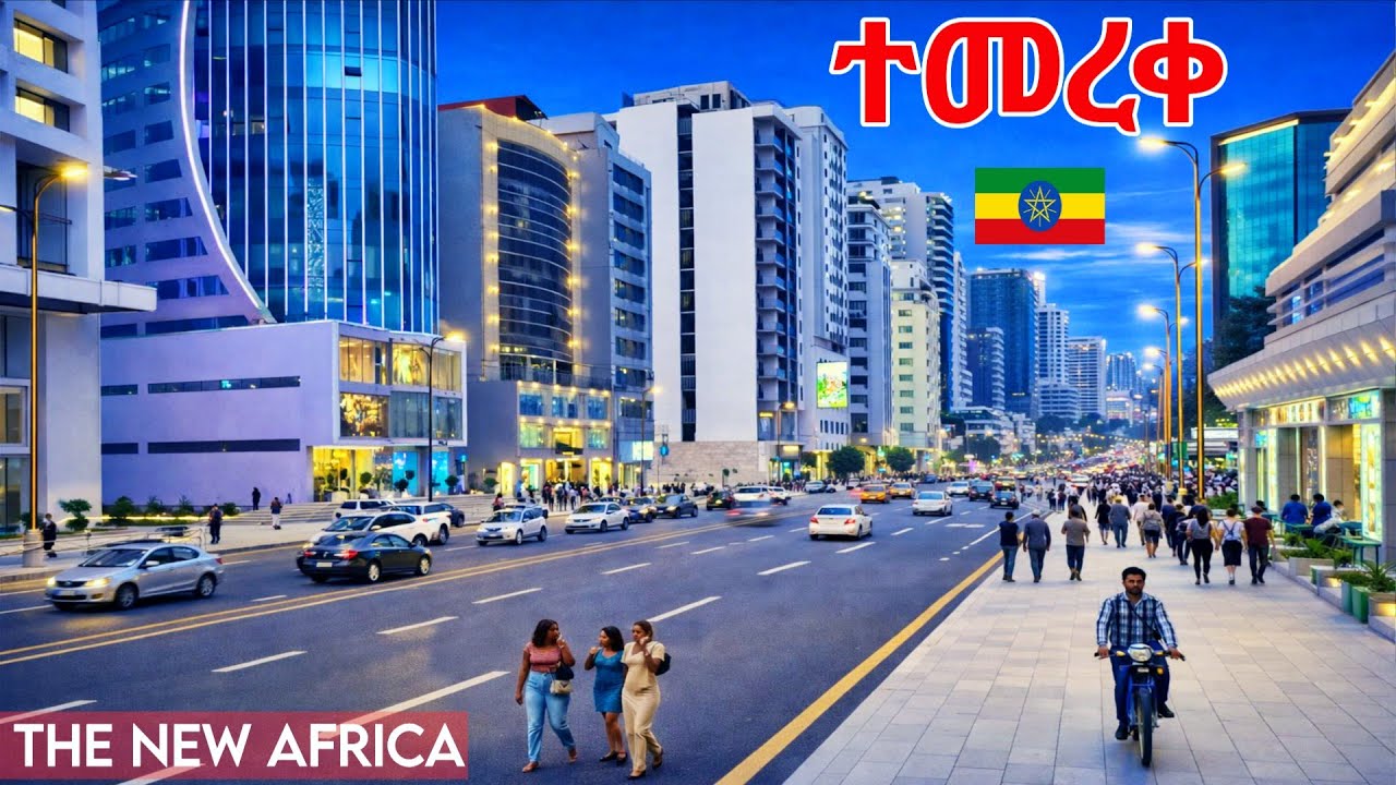 THE REAL MODERN AFRICA 🌍 | Addis Ababa Ethiopia New Bole Nightlife & City Lights in 4K