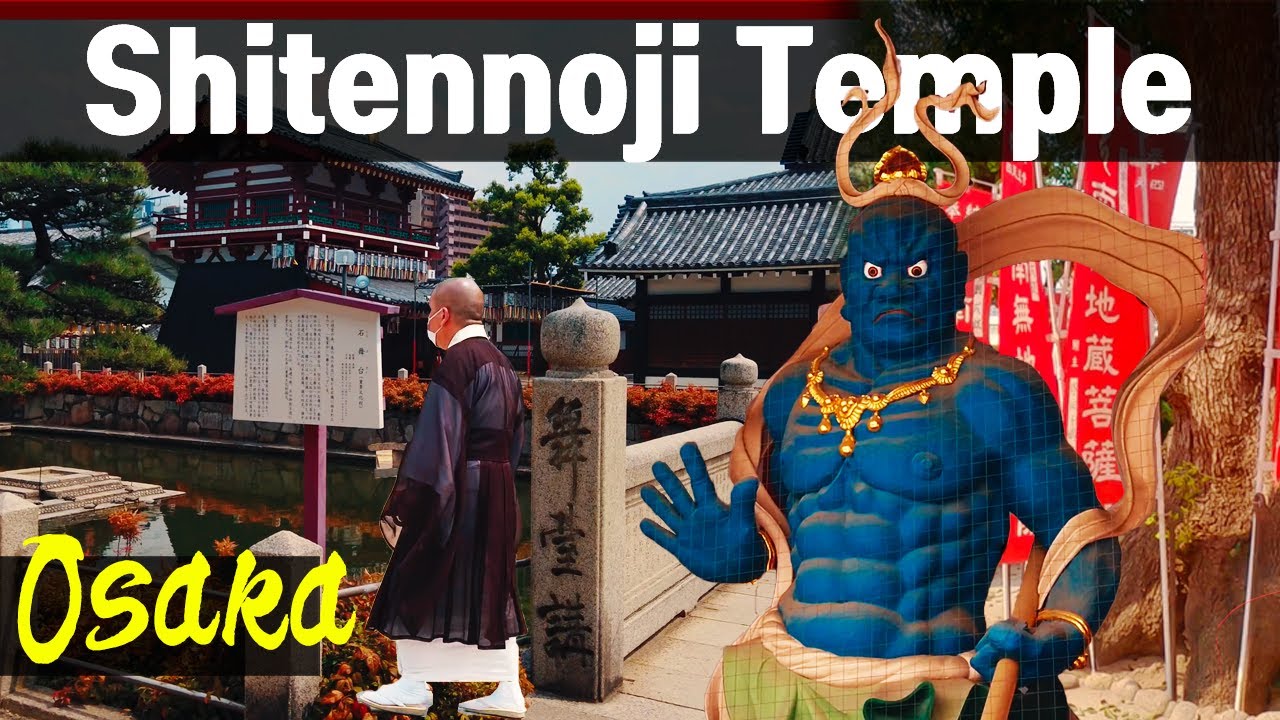 4K Osaka Japan Temple Walk Tour - Walking Shitennoji Temple in Tennoji - Unique Japanese Atmosphere