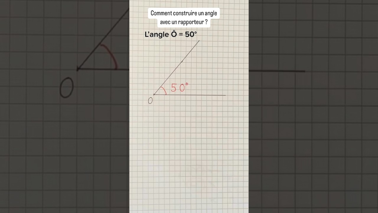 Comment tracer un angle avec un rapporteur ? #math #angles #geometry #geometrie