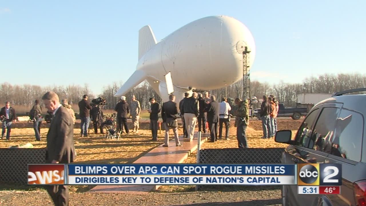 Blimps over Aberdeen Proving Grounds can detect rouge missles