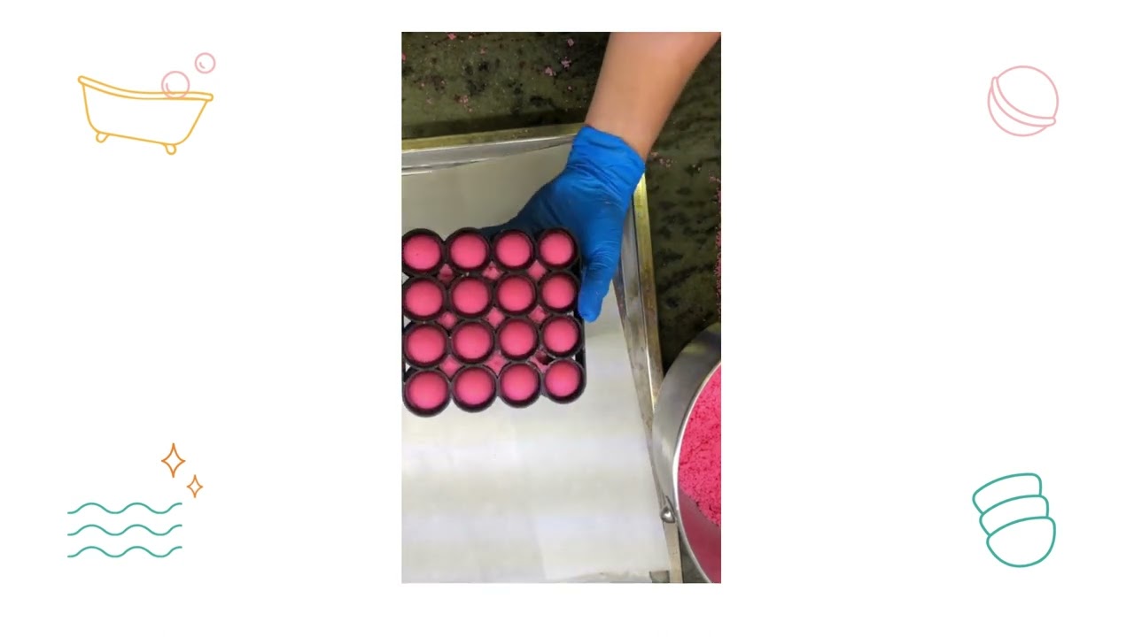 The Bath Time 3D printed 16 x Sphere Bath Bomb Mold - making
