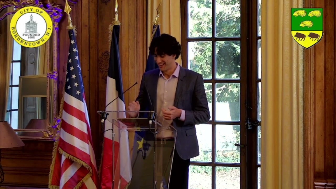 C&eacute;r&eacute;monie de Jumelage entre Bordentown, USA et Mortefontaine, Oise, France en version fran&ccedil;aise