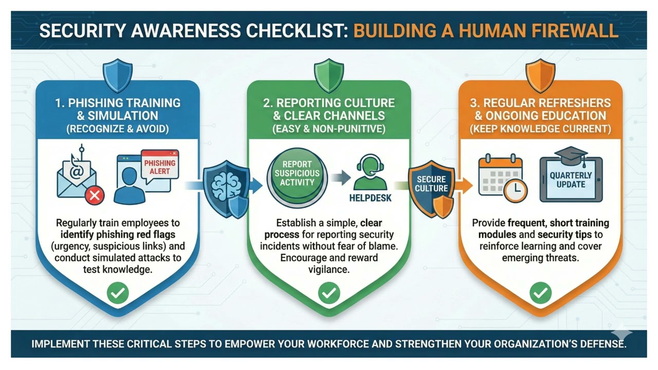 Security Awareness Checklist | Phishing Training & Human Firewall