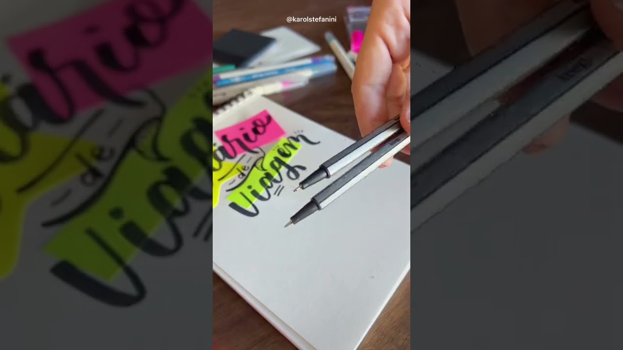 Criando uma arte incr&iacute;vel no meu caderno! Lettering e caneta brush&hellip;