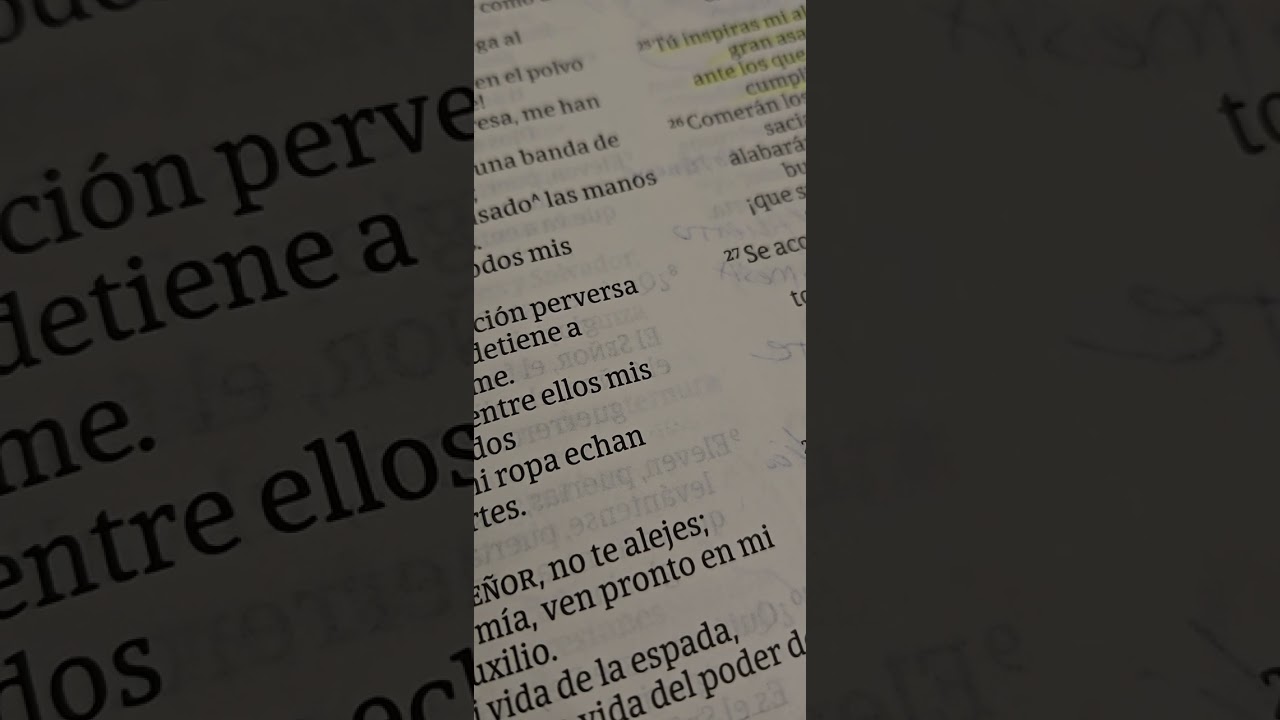 Lectura de la Palabra de Dios Salmo 22 