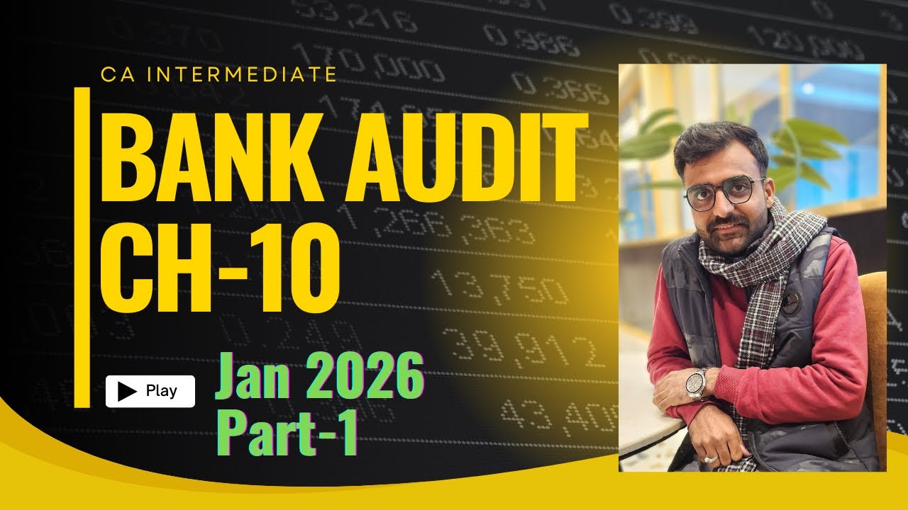 CA Inter Audit Power Revision ⚡ Bank Audit (Part-1) | Exam on 31 Jan 2026 #caexams #cainter